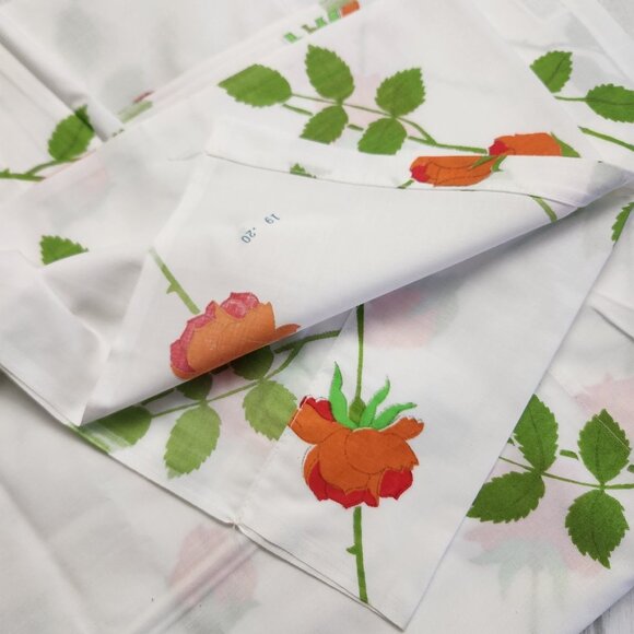 Vintage Wamsutta Ultracale Twin Flat Sheet Dior Rose No Iron 66 x 104 - Picture 7 of 8